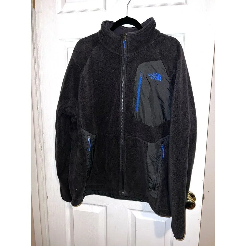 THE NORTH FACE Mens Gray Full Zipper Fleece Lined Sweater Jacket Sz XL